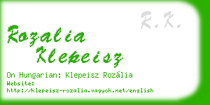 rozalia klepeisz business card